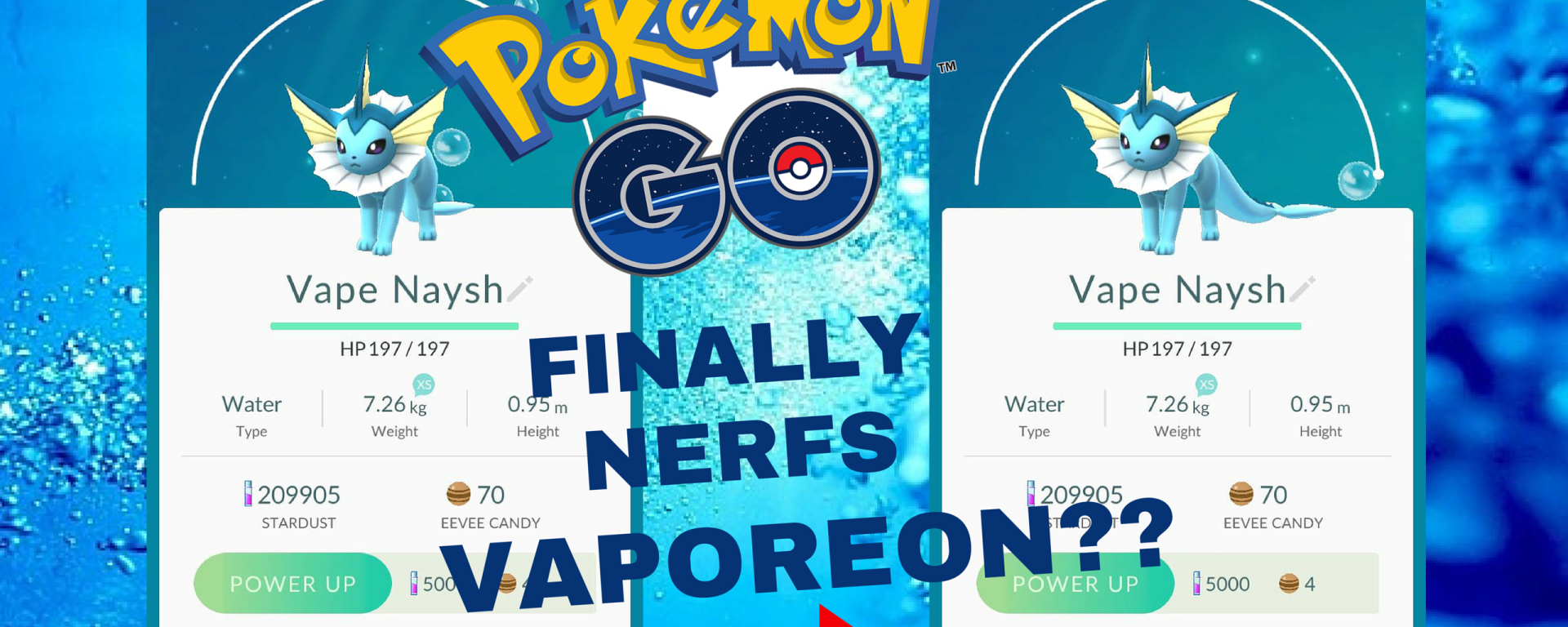 Pokemon Go Has Finally And Silently Nerfed Vaporeon And Buffed Everything Else Geekritique